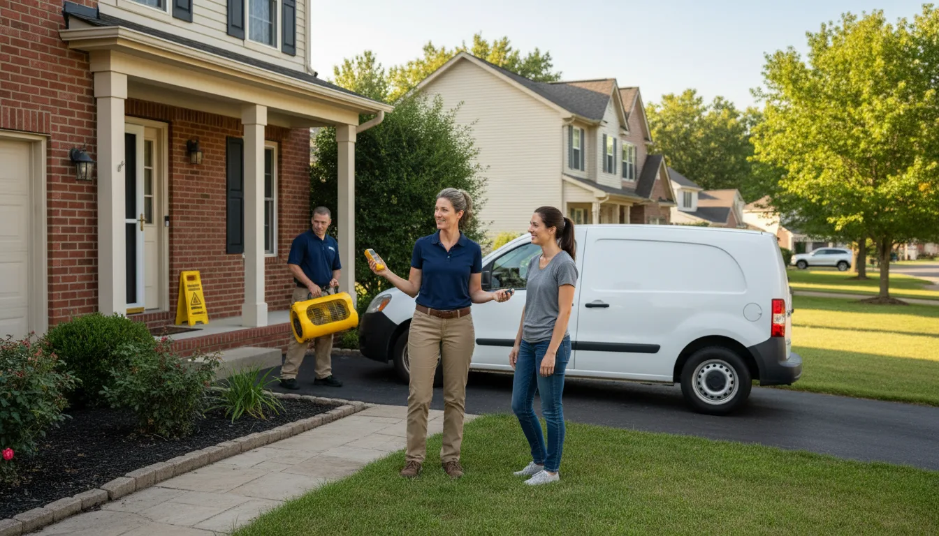 Residential water damage restoration in Uhrichsville, OH